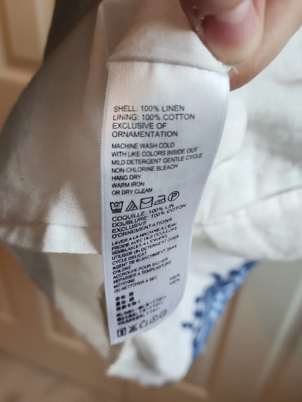 Tommy Bahama White Sleeveless Shift Dress with Blue Embroidered Panel XL - Picture 10 of 10